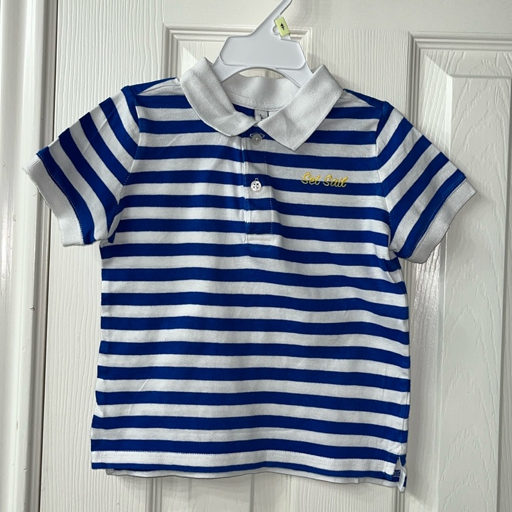 Janie and Jack Set Sail Striped Polo